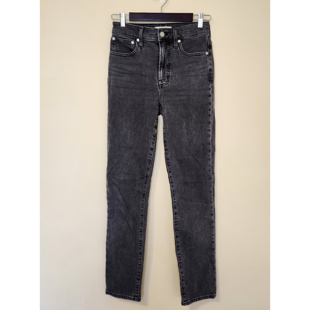 Madewell The Perfect Vintage Jean Black Wash High Rise Denim Size 24T - Picture 3 of 10